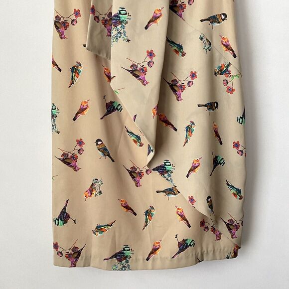 Eva Franco Anthropologie Mockingbird Aria Dress Sleeveless Tan Yellow 6 - Picture 7 of 9